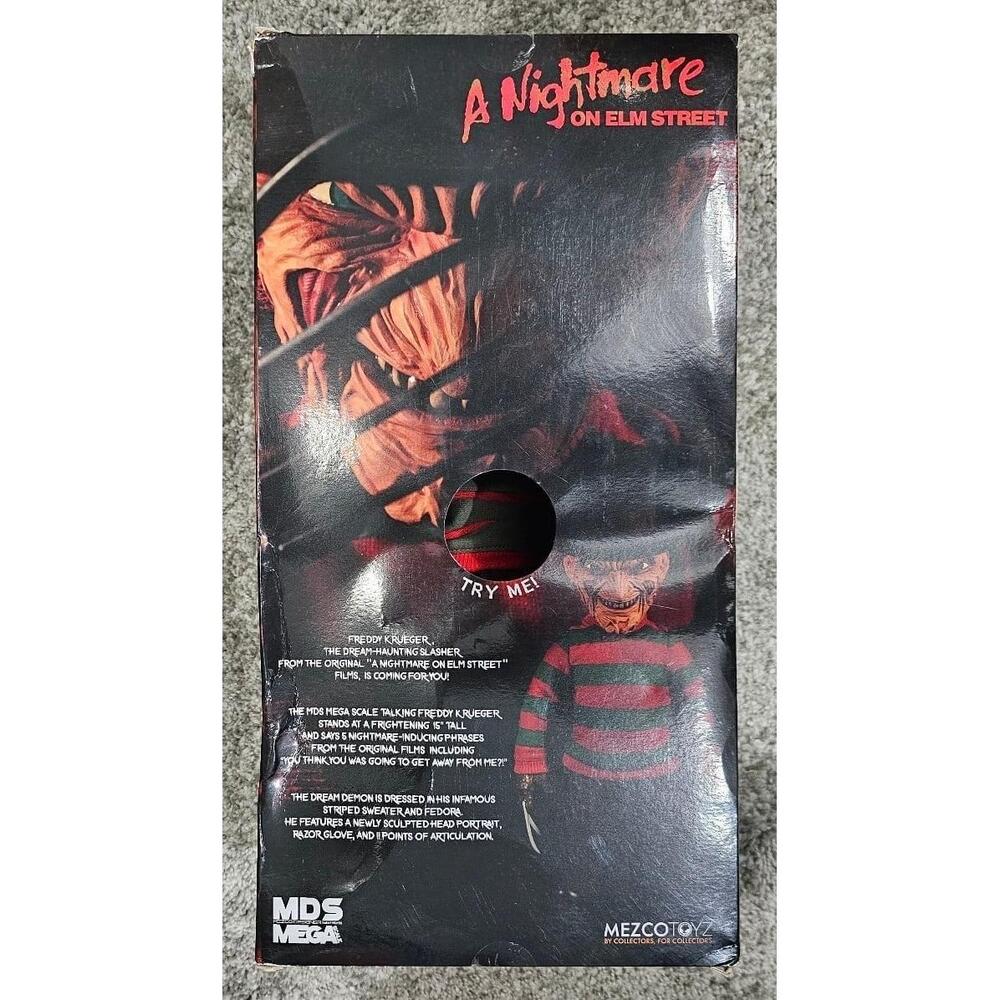 Mezco Toys A Nightmare On Elm Street Freddy Krueger Figure 15" Talking Doll MEGA - Picture 2 of 6